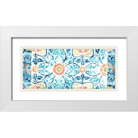 Medallion Medley Collection D White Modern Wood Framed Art Print with Double Matting by Vess, June Erica