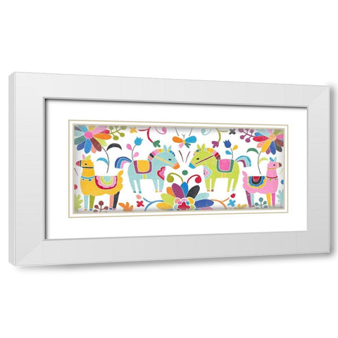 Folklorica Collection D White Modern Wood Framed Art Print with Double Matting by Vess, June Erica