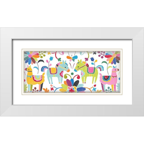 Folklorica Collection D White Modern Wood Framed Art Print with Double Matting by Vess, June Erica