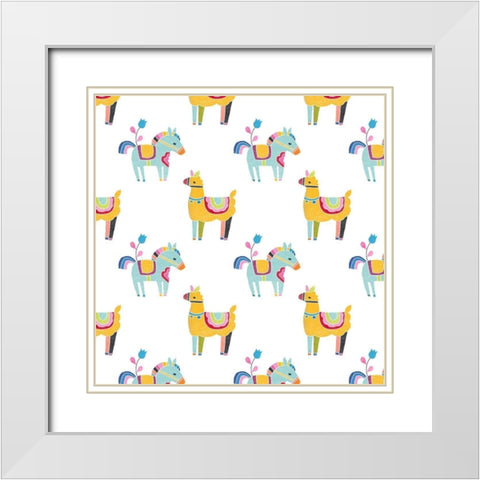 Folklorica Collection G White Modern Wood Framed Art Print with Double Matting by Vess, June Erica