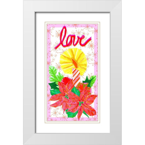 Christmas Foliage Collection B White Modern Wood Framed Art Print with Double Matting by Blanckslate