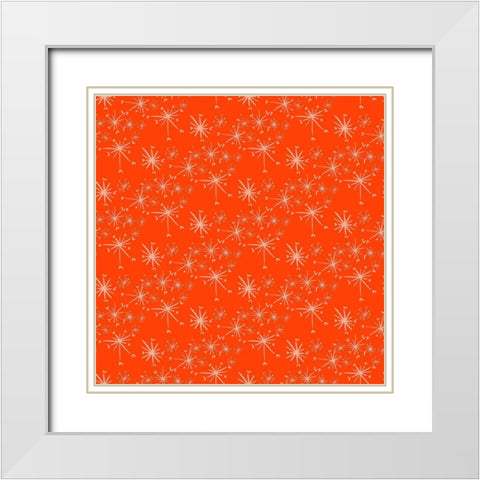 Christmas Foliage Collection H White Modern Wood Framed Art Print with Double Matting by Blanckslate
