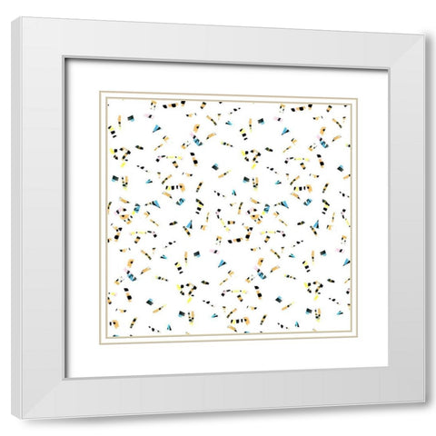Capri Collection I White Modern Wood Framed Art Print with Double Matting by Blanckslate