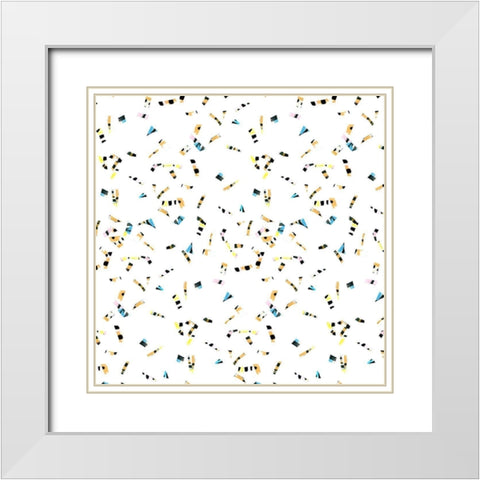 Capri Collection I White Modern Wood Framed Art Print with Double Matting by Blanckslate