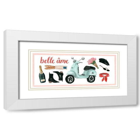 The French Girl Collection D White Modern Wood Framed Art Print with Double Matting by Popp, Grace