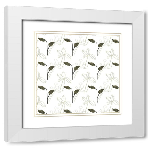 Mighty Dinos Collection I White Modern Wood Framed Art Print with Double Matting by Vess, June Erica
