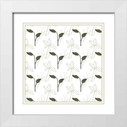 Mighty Dinos Collection I White Modern Wood Framed Art Print with Double Matting by Vess, June Erica