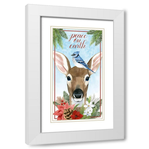Forest Christmas Collection B White Modern Wood Framed Art Print with Double Matting by Popp, Grace