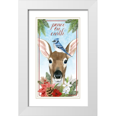 Forest Christmas Collection B White Modern Wood Framed Art Print with Double Matting by Popp, Grace