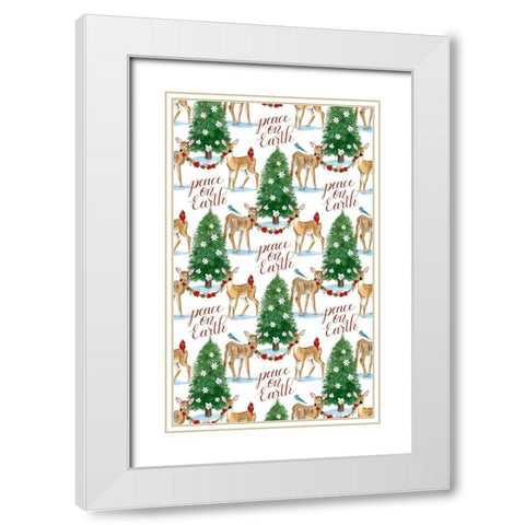 Forest Christmas Collection E White Modern Wood Framed Art Print with Double Matting by Popp, Grace