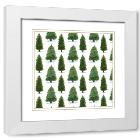 Forest Christmas Collection I White Modern Wood Framed Art Print with Double Matting by Popp, Grace