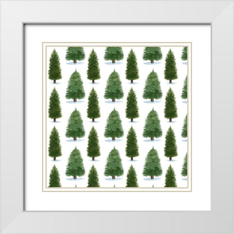 Forest Christmas Collection I White Modern Wood Framed Art Print with Double Matting by Popp, Grace