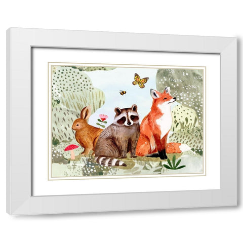 Fox Glen Collection A White Modern Wood Framed Art Print with Double Matting by Borges, Victoria