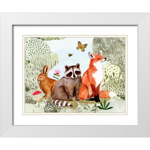 Fox Glen Collection A White Modern Wood Framed Art Print with Double Matting by Borges, Victoria