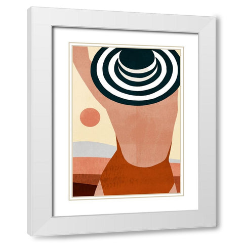 Sunseeker Collection B White Modern Wood Framed Art Print with Double Matting by Borges, Victoria
