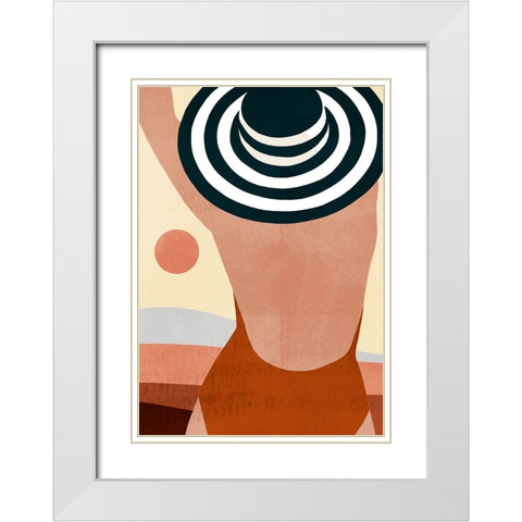 Sunseeker Collection B White Modern Wood Framed Art Print with Double Matting by Borges, Victoria