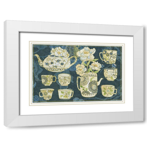 Oolong Collection A White Modern Wood Framed Art Print with Double Matting by Zarris, Chariklia