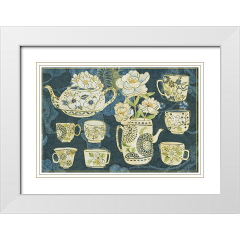 Oolong Collection A White Modern Wood Framed Art Print with Double Matting by Zarris, Chariklia