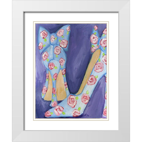 Shoes White Modern Wood Framed Art Print with Double Matting by Seay, Anne