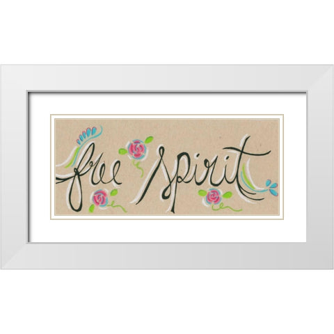 Free Spirit White Modern Wood Framed Art Print with Double Matting by Seay, Anne