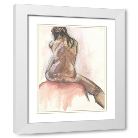 Nude X White Modern Wood Framed Art Print with Double Matting by Seay, Anne