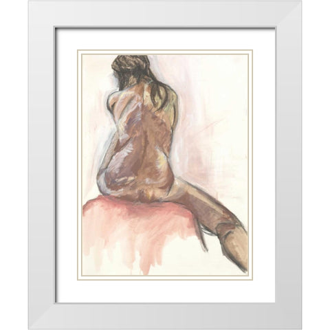 Nude X White Modern Wood Framed Art Print with Double Matting by Seay, Anne