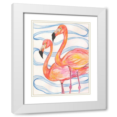 Two White Modern Wood Framed Art Print with Double Matting by Seay, Anne