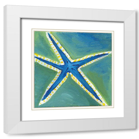 Shell III White Modern Wood Framed Art Print with Double Matting by Seay, Anne