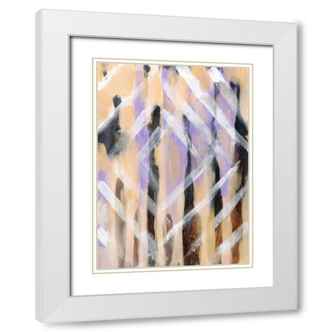 Abstract II White Modern Wood Framed Art Print with Double Matting by Seay, Anne