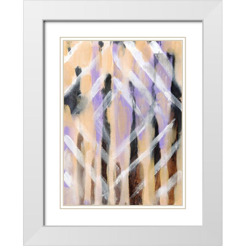 Abstract II White Modern Wood Framed Art Print with Double Matting by Seay, Anne