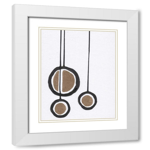 BandW w/ Gold White Modern Wood Framed Art Print with Double Matting by Seay, Anne