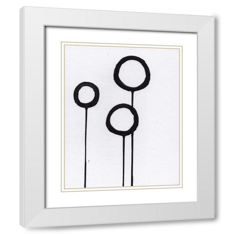 BandW III White Modern Wood Framed Art Print with Double Matting by Seay, Anne