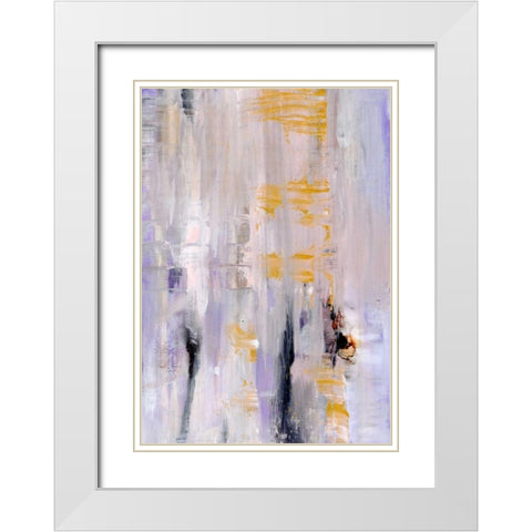 Abstract I White Modern Wood Framed Art Print with Double Matting by Seay, Anne