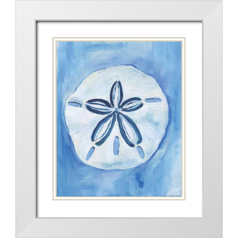 Sand Dollar White Modern Wood Framed Art Print with Double Matting by Seay, Anne