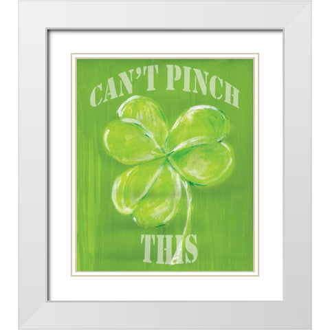 Cant Pinch This White Modern Wood Framed Art Print with Double Matting by Seay, Anne