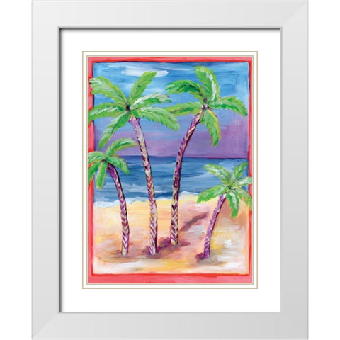 Day in Paradise White Modern Wood Framed Art Print with Double Matting by Seay, Anne