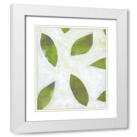Patches I White Modern Wood Framed Art Print with Double Matting by Seay, Anne