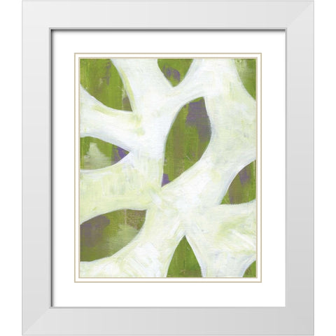 Patches II White Modern Wood Framed Art Print with Double Matting by Seay, Anne
