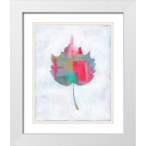 Leaf Abstract I White Modern Wood Framed Art Print with Double Matting by Seay, Anne