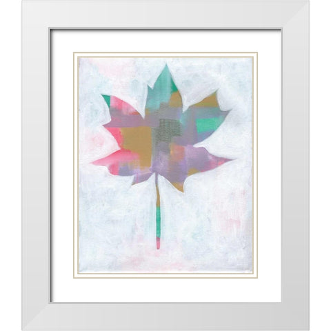 Leaf Abstract II White Modern Wood Framed Art Print with Double Matting by Seay, Anne