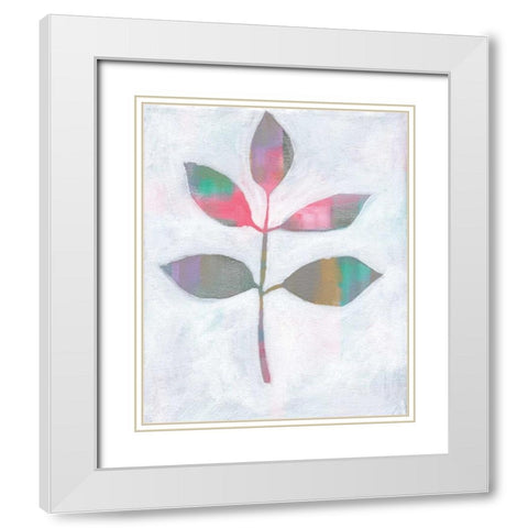 Leaf Abstract III White Modern Wood Framed Art Print with Double Matting by Seay, Anne