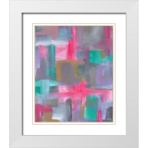 Abstract I White Modern Wood Framed Art Print with Double Matting by Seay, Anne