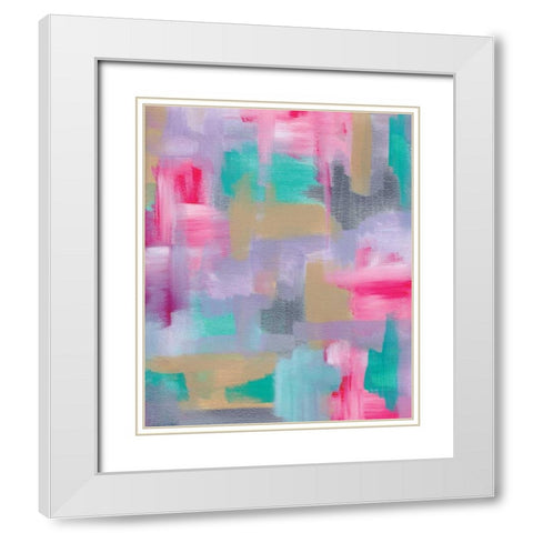Abstract II White Modern Wood Framed Art Print with Double Matting by Seay, Anne