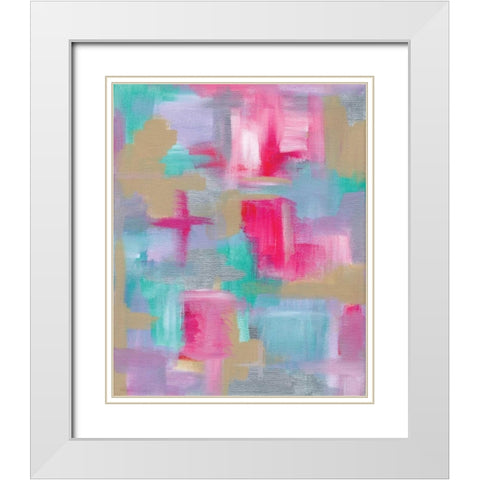 Abstract III White Modern Wood Framed Art Print with Double Matting by Seay, Anne