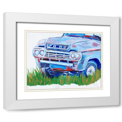 Parked Memories II White Modern Wood Framed Art Print with Double Matting by Seay, Anne