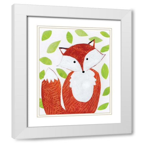Critter Collage I White Modern Wood Framed Art Print with Double Matting by Seay, Anne