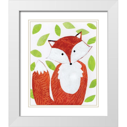 Critter Collage I White Modern Wood Framed Art Print with Double Matting by Seay, Anne