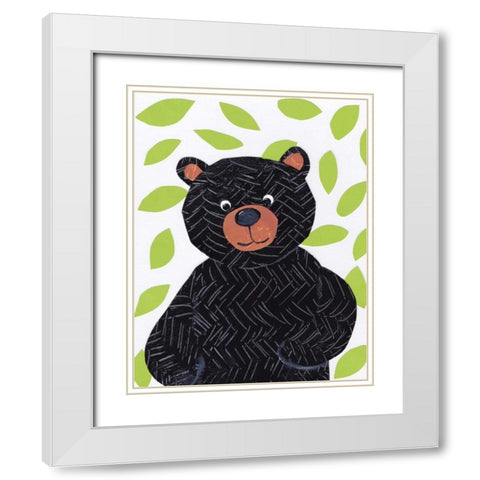 Critter Collage III White Modern Wood Framed Art Print with Double Matting by Seay, Anne