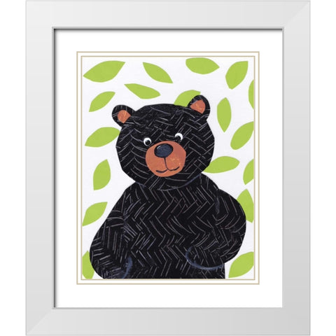 Critter Collage III White Modern Wood Framed Art Print with Double Matting by Seay, Anne