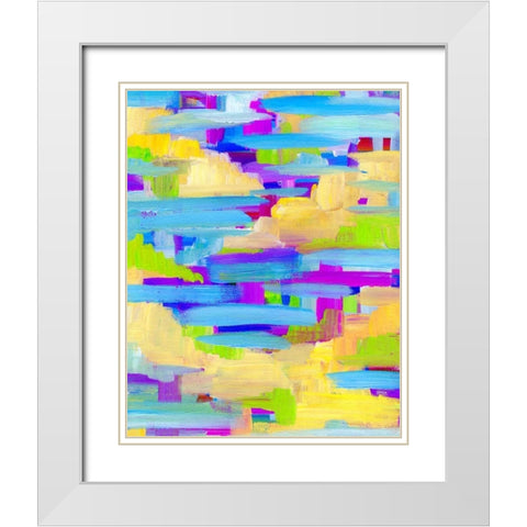 Marsh Sunset White Modern Wood Framed Art Print with Double Matting by Seay, Anne